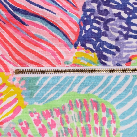 Lilly Pulitzer Roar of the Seas Mila Dress sz 0 EUC gold zip Medallion shift - Picture 11 of 14